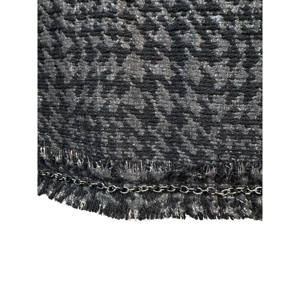 Zara Basic XL Houndstooth Wool Blend Detail Jacket - Picture 7 of 10